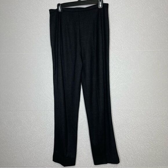 Piazza Sempione Straight Leg Zip Pocket Wool Pants Gray 10 - Picture 5 of 6